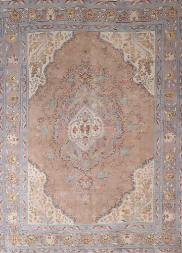 Hand-Knotted Wool Tabriz Persian Area Rug 7x9