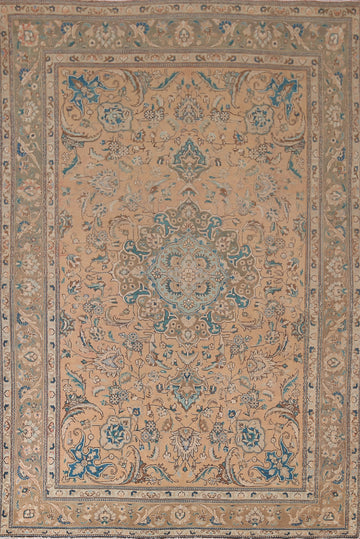 Traditional Floral Mashad Persian Area Rug 7x10