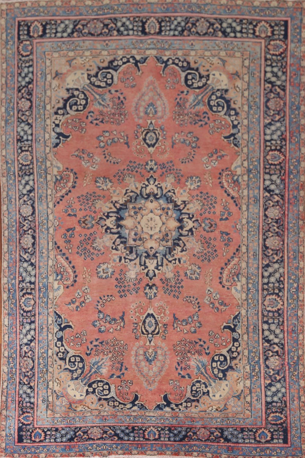 Traditional Pink Mashad Persian Area Rug 6x10