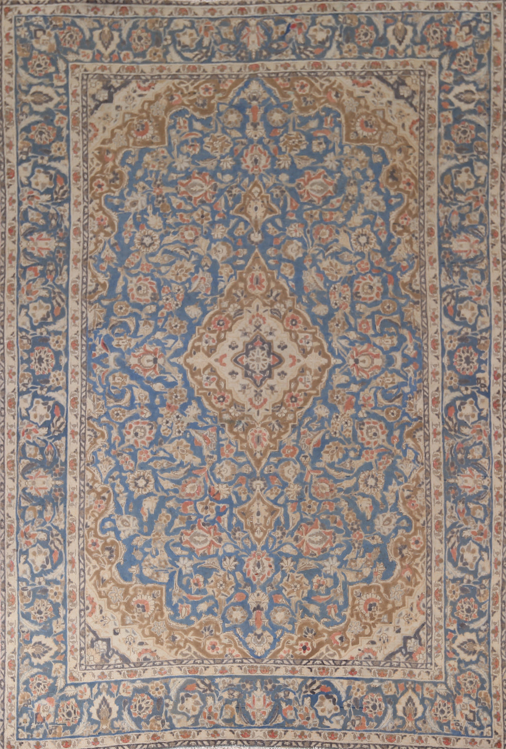 Vintage Blue Tabriz Persian Area Rug 8x11