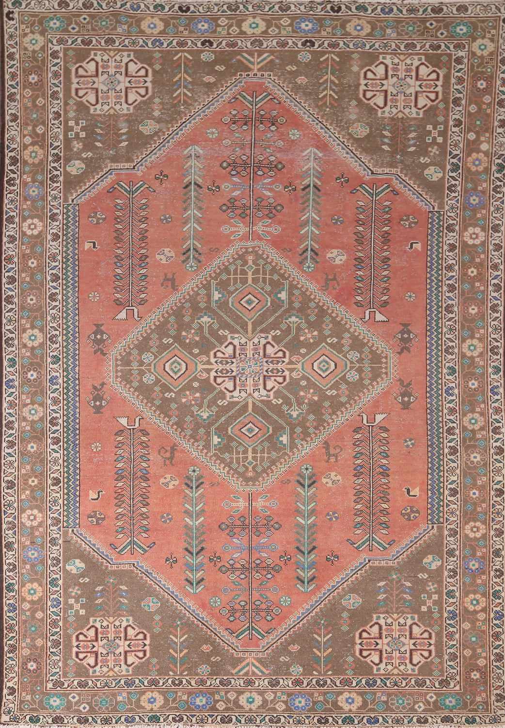 Tribal Geometric Shiraz Persian Area Rug 7x10