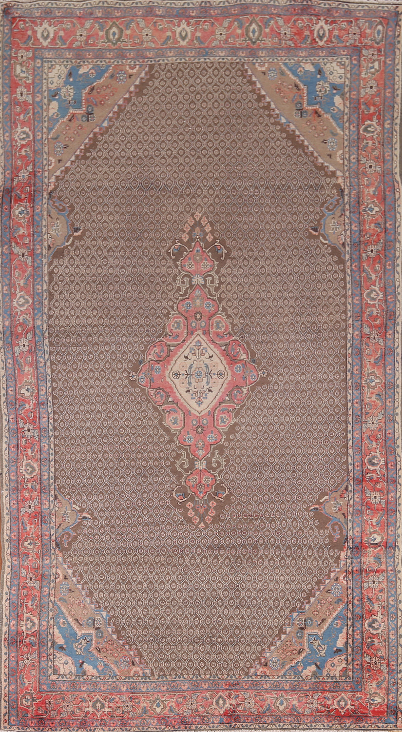 Handmade Brown Koliaei Persian Area Rug 5x11