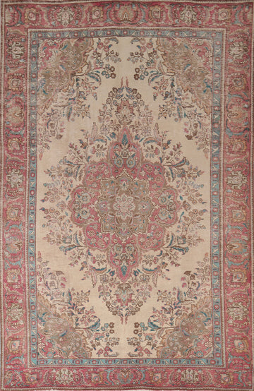 Vintage Wool Handmade Tabriz Persian Area Rug 6x10