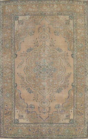 Handmade Wool Tabriz Persian Area Rug 7x10