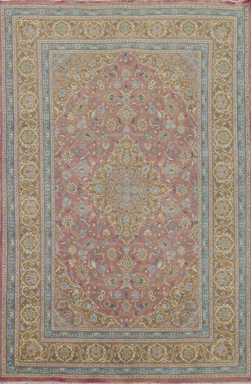 Floral Traditional Mashad Persian Area Rug 7x10