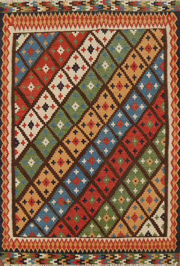 Vegetable Dye Kilim Qashqai Persian Accent Rug 3x5