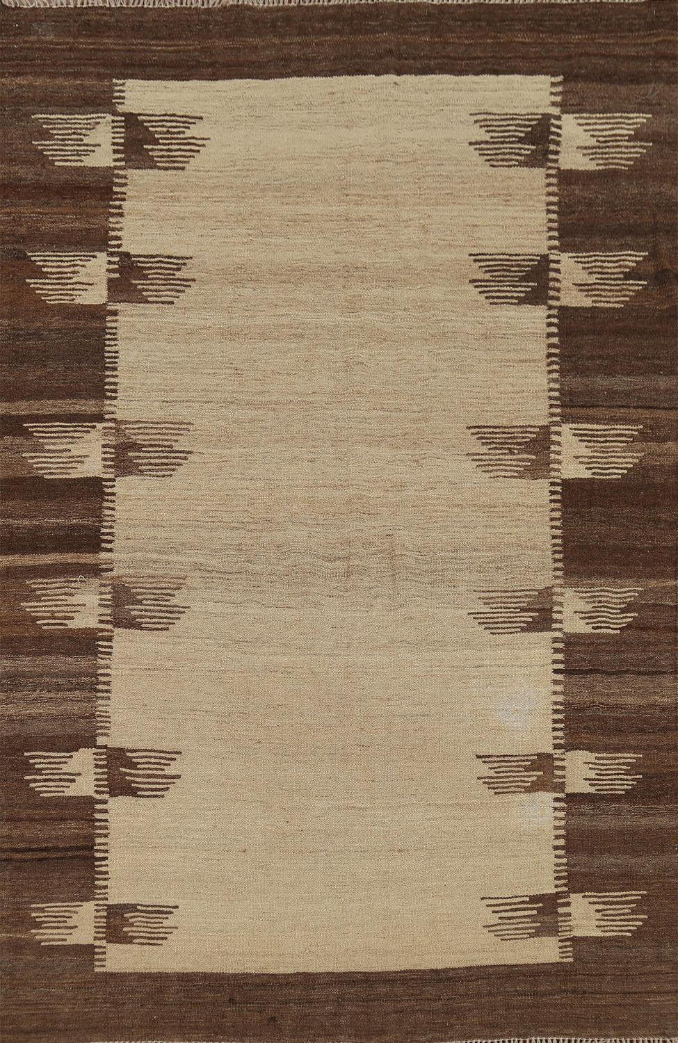 Reversible Wool Nomadic Kilim Persian Area Rug 5x8