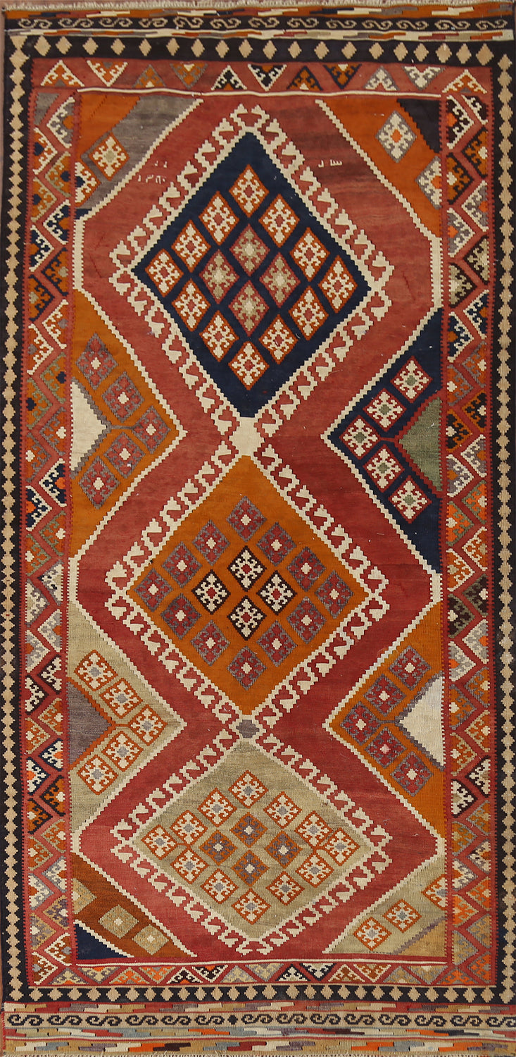 Vegetable Dye Kilim Qashqai Persian Area Rug 5x11