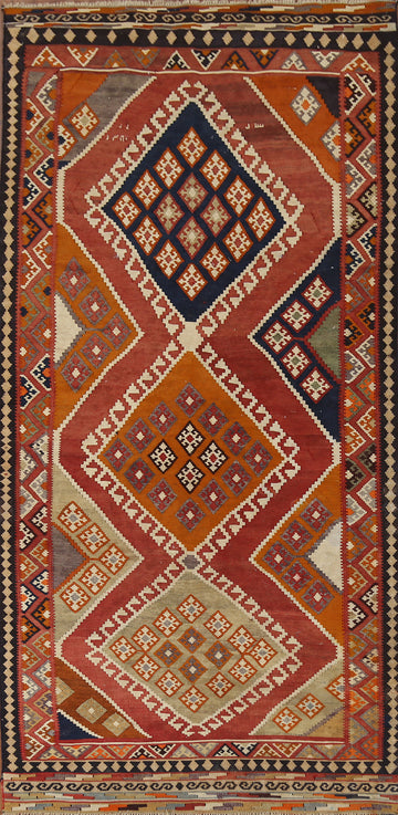 Vegetable Dye Kilim Qashqai Persian Area Rug 5x11