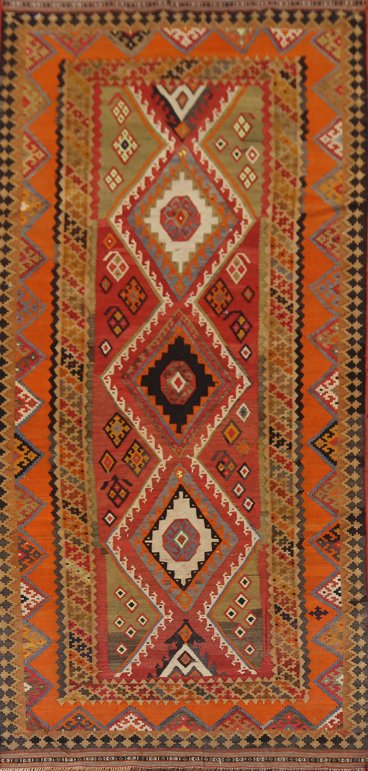 Vegetable Dye Kilim Qashqai Persian Area Rug 5x12