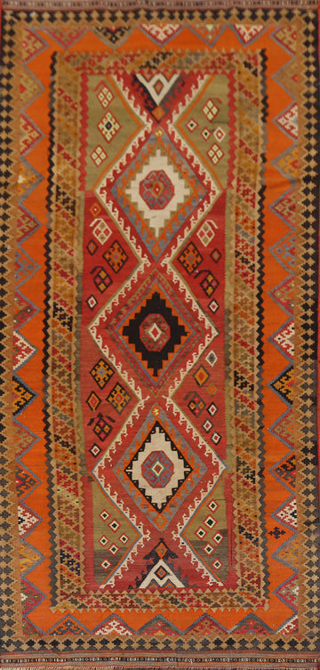 Vegetable Dye Kilim Qashqai Persian Area Rug 5x12