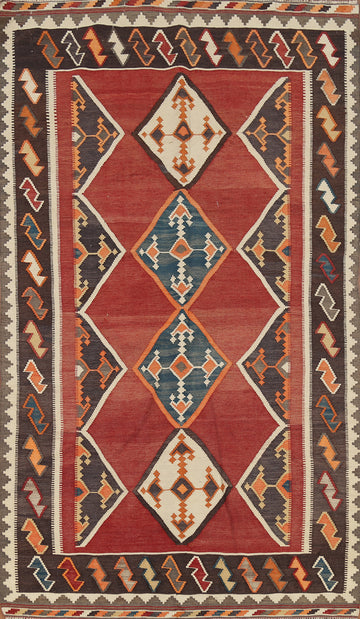 Vegetable Dye Kilim Qashqai Persian Area Rug 5x8