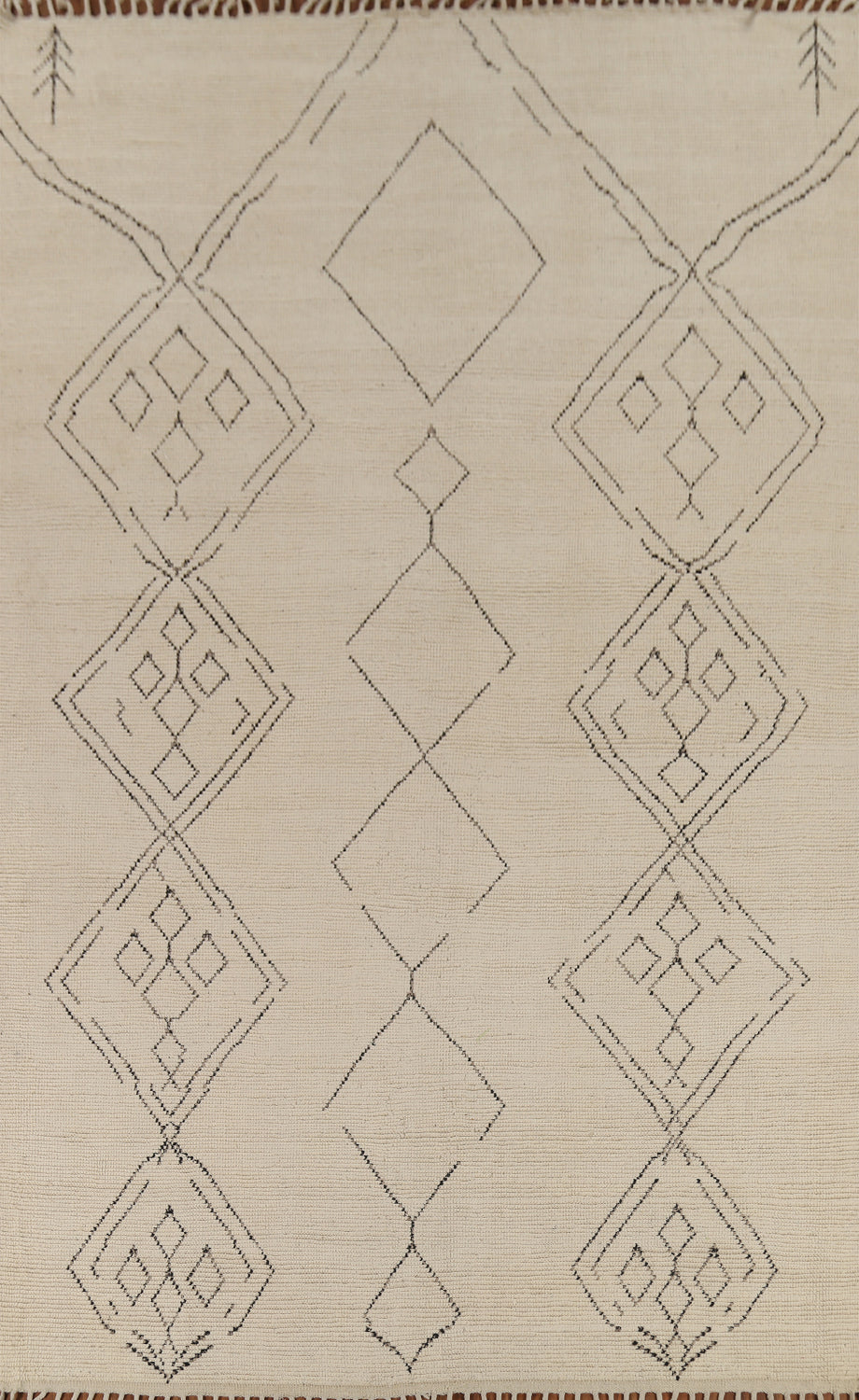 Handmade Wool Moroccan Area Rug 8x13