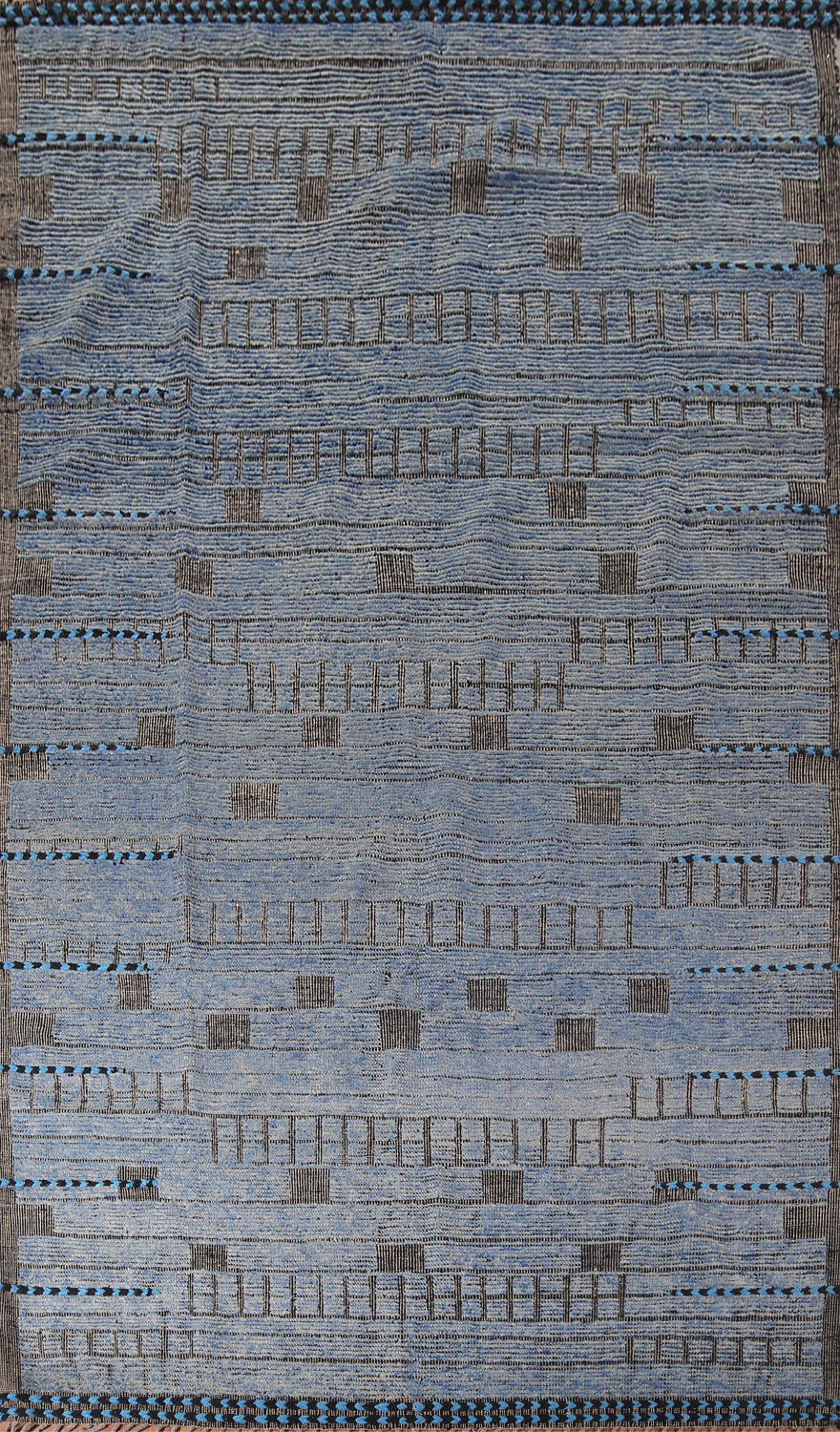 All-Over Blue Moroccan Living Room Area Rug 8x12