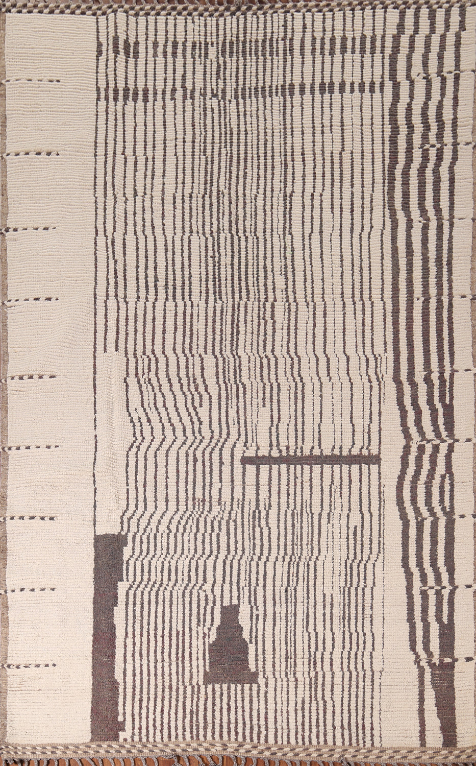 Striped Wool Moroccan Living Room Area Rug 7x10
