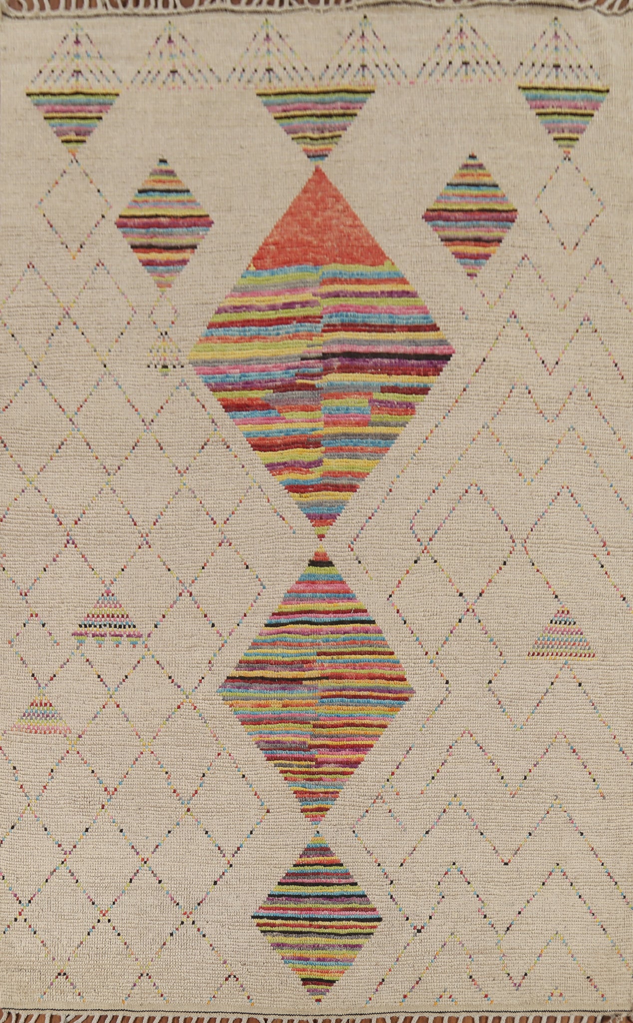 Geometric Trellis Moroccan Living Room Area Rug 7x10