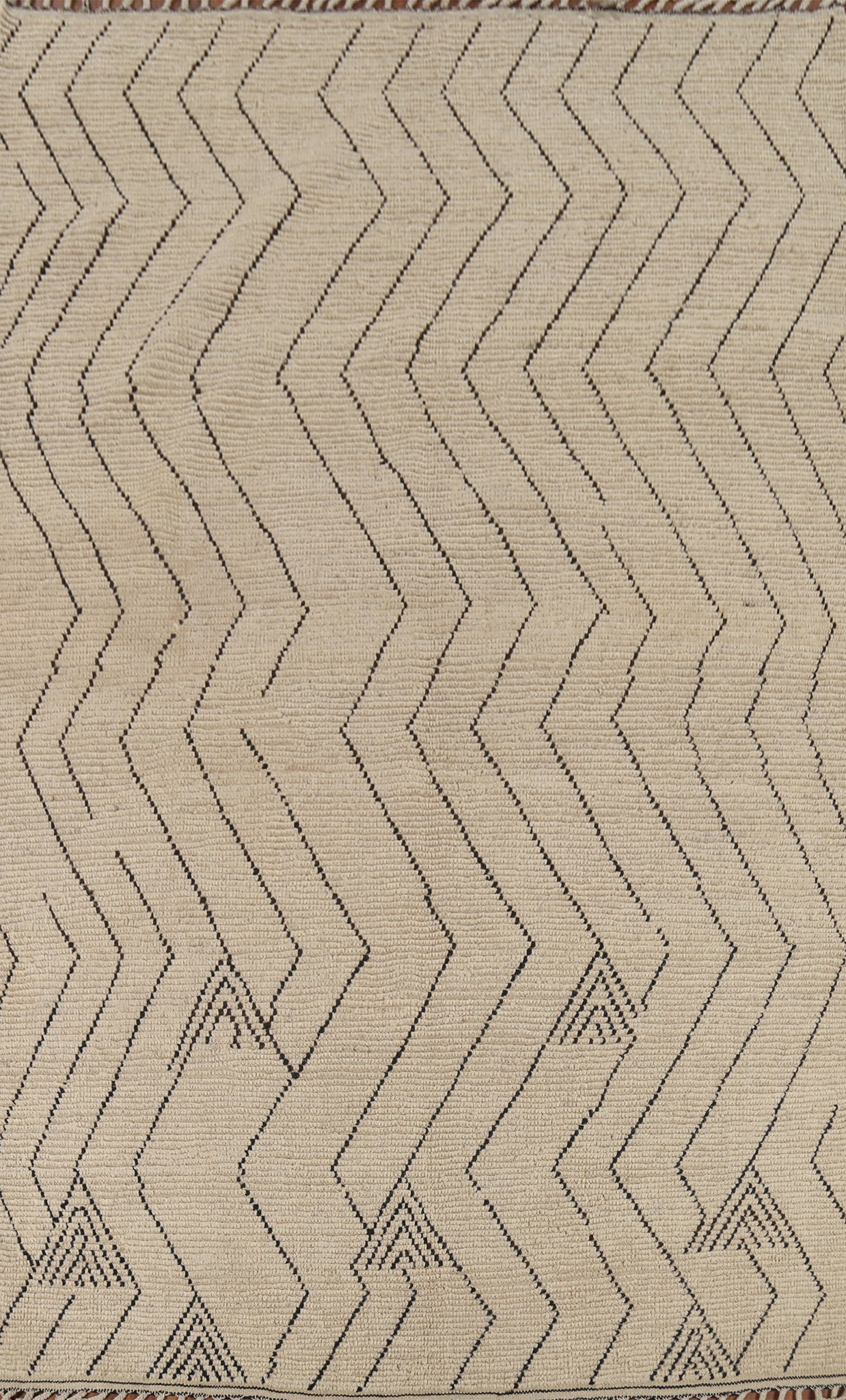 Handmade Chevron Moroccan Oriental Area Rug 7x10