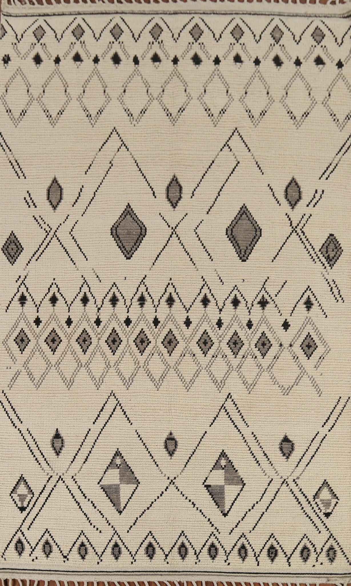 Geometric Wool Moroccan Oriental Area Rug 6x10