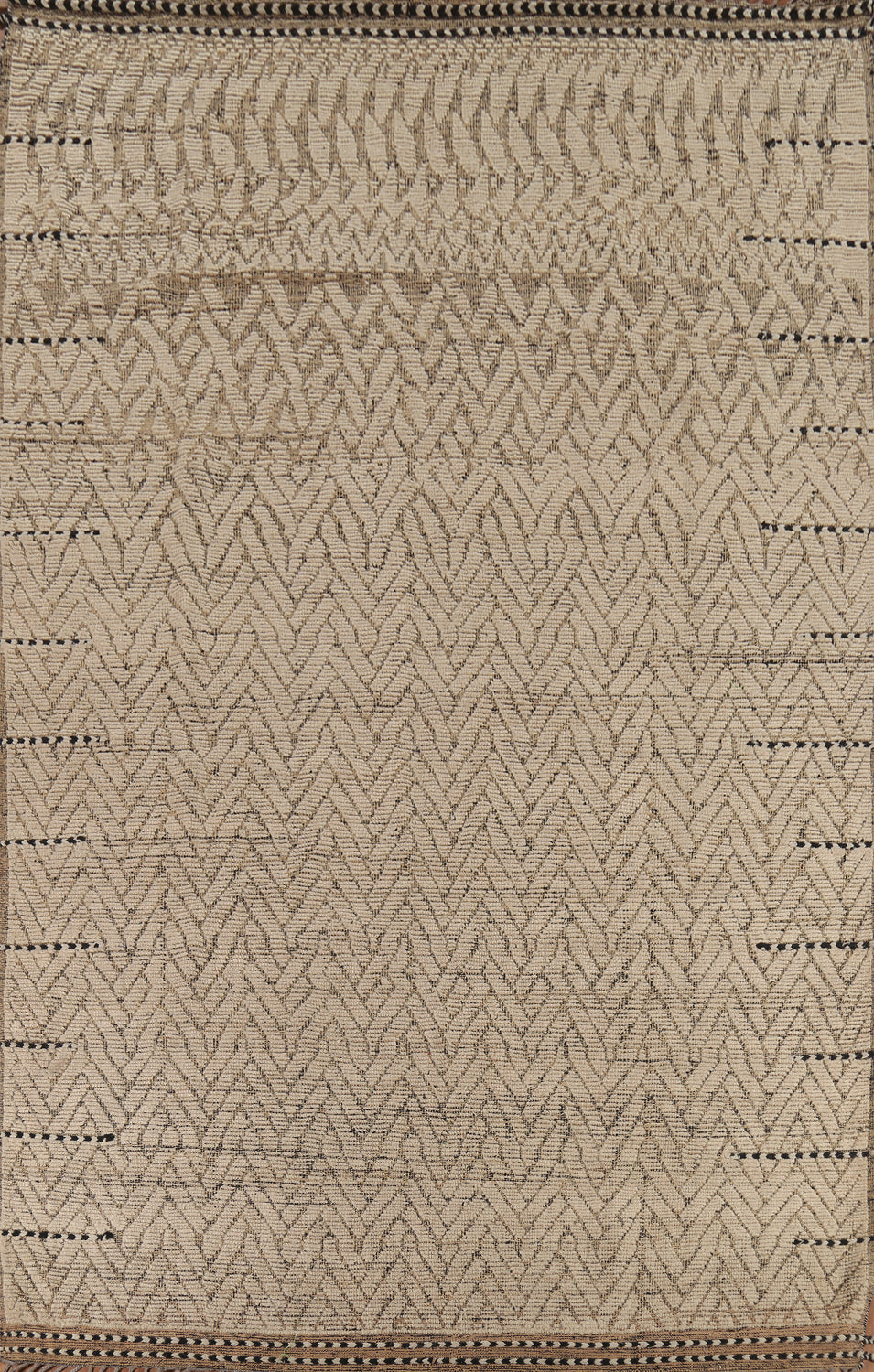 Earth Tone Wool Moroccan Living Room Area Rug 9x13