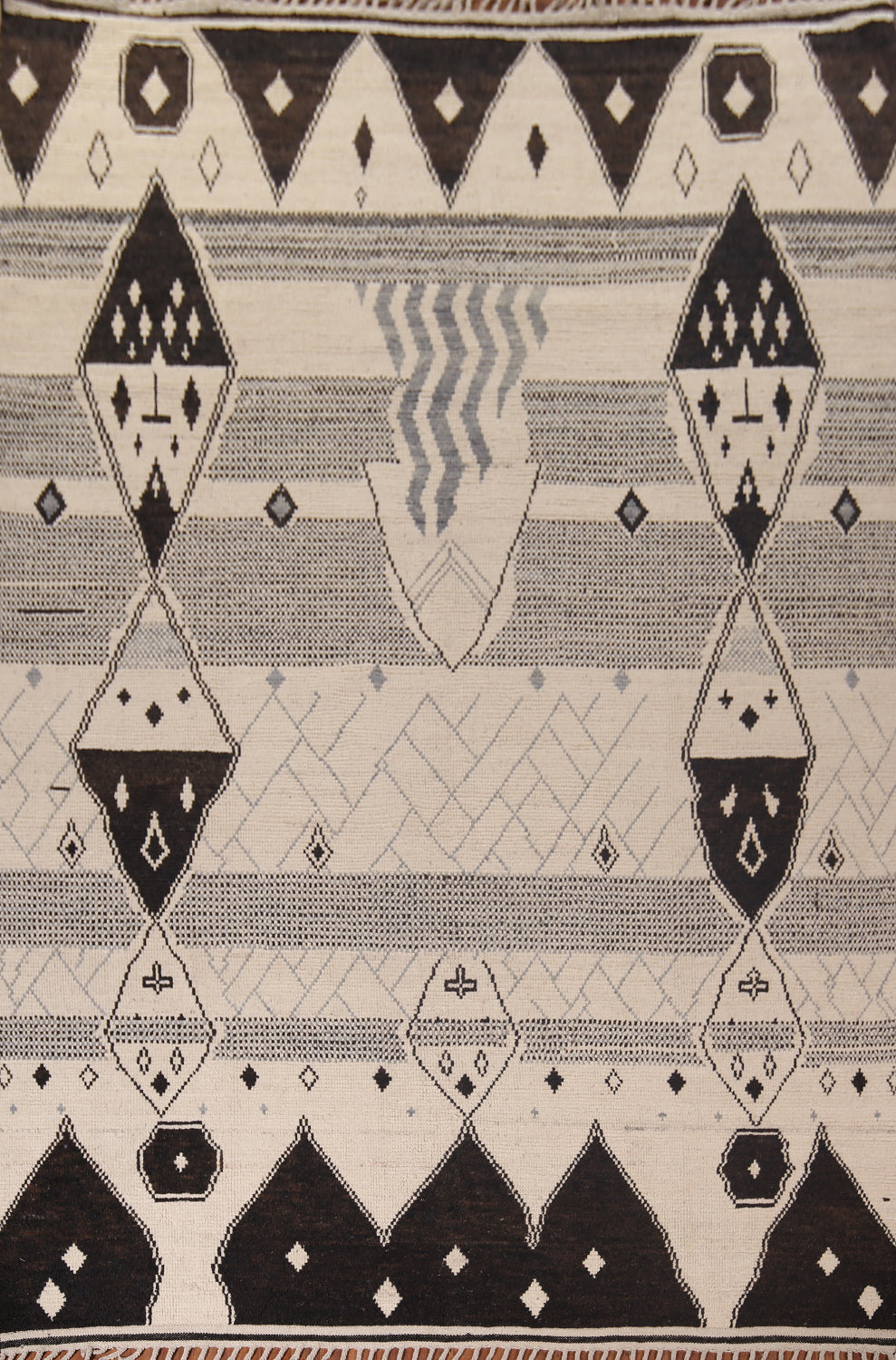 Geometric Wool Moroccan Oriental Area Rug 9x13