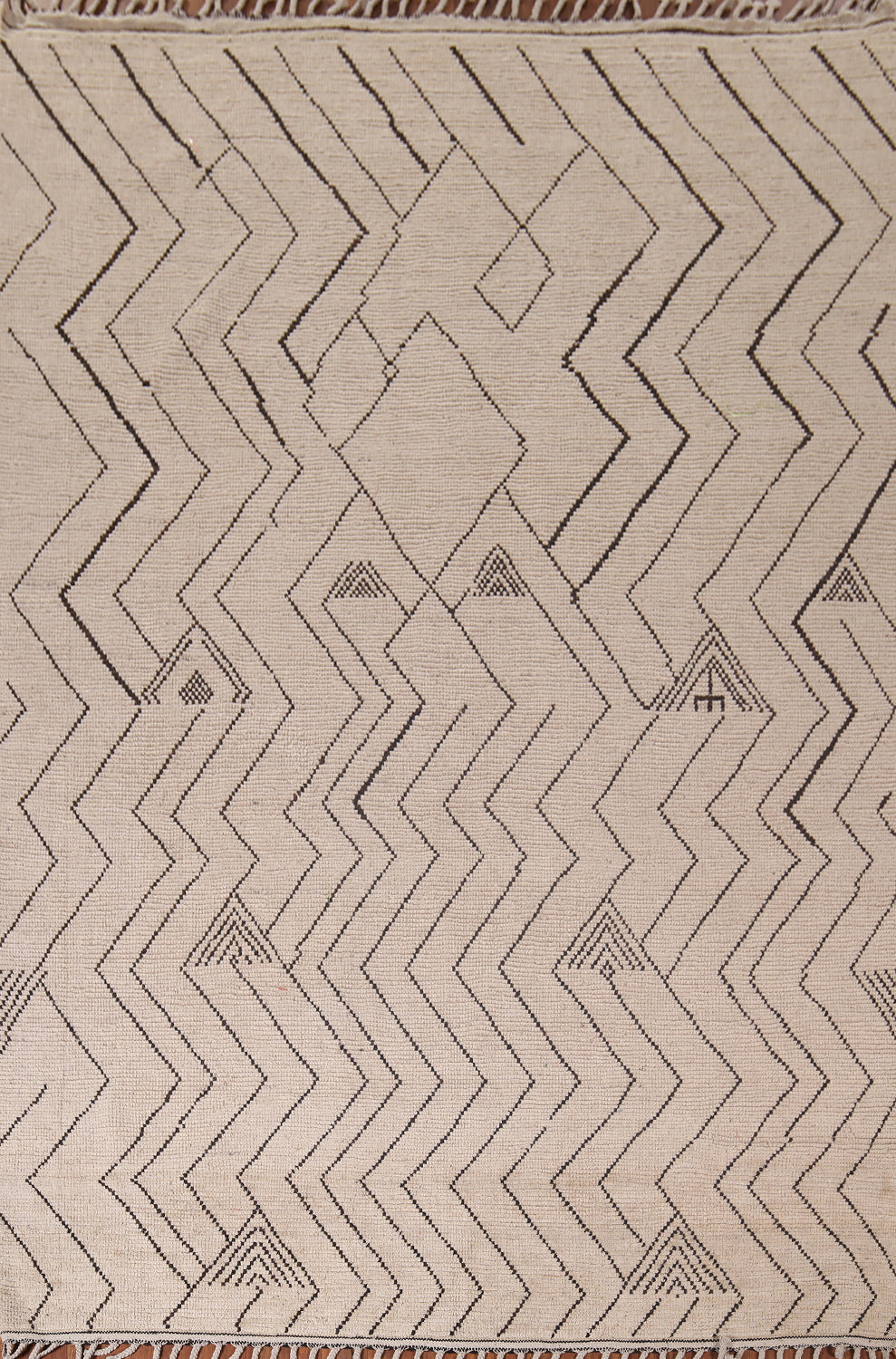 Earth Tone Wool Moroccan Modern Area Rug 8x11