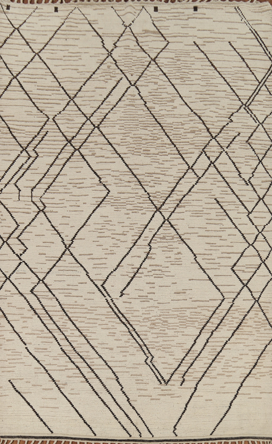 Earth Tone Wool Moroccan Oriental Area Rug 7x11