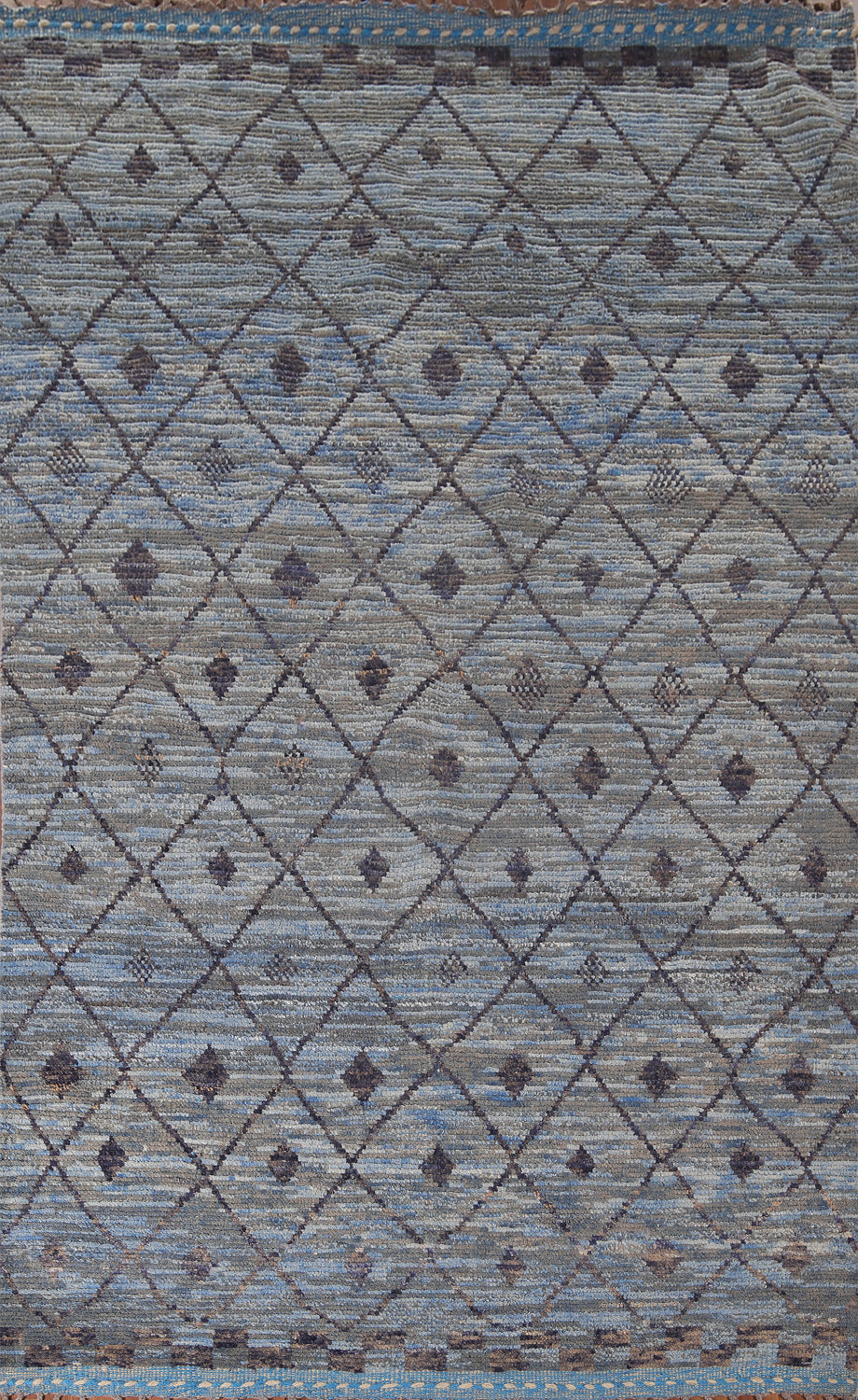 Blue Trellis Moroccan Handmade Area Rug 6x10