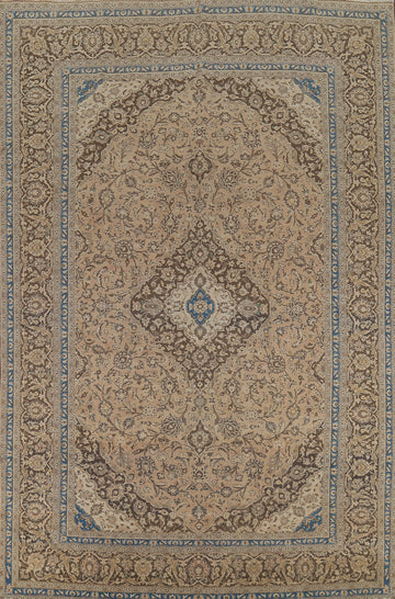 Traditional Floral Mashad Persian Area Rug 10x13