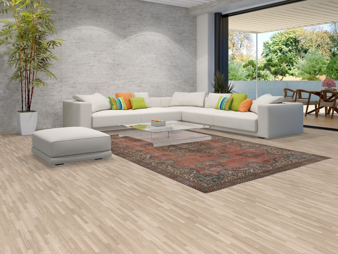 Distressed Wool Tabriz Persian Area Rug 7x11