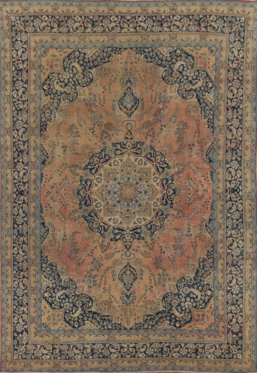 Traditional Mashad Persian Area Rug 9x12