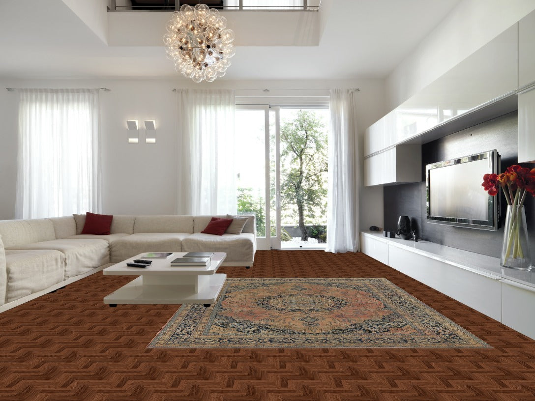 Traditional Mashad Persian Area Rug 9x12