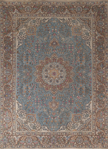 Handmade Blue Tabriz Persian Area Rug 10x12