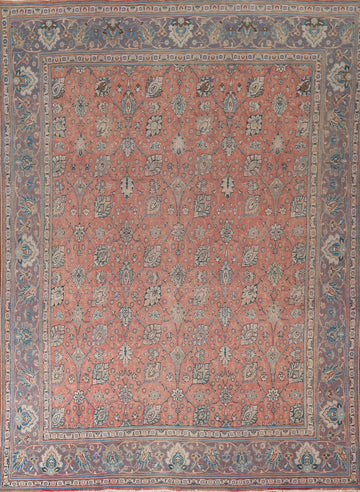 All-Over Floral Tabriz Persian Area Rug 10x13