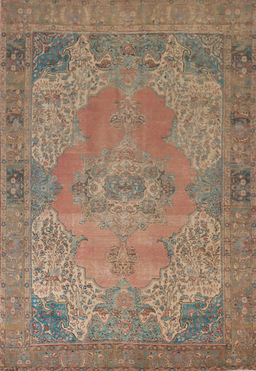 Vintage Wool Tabriz Persian Area Rug 8x12