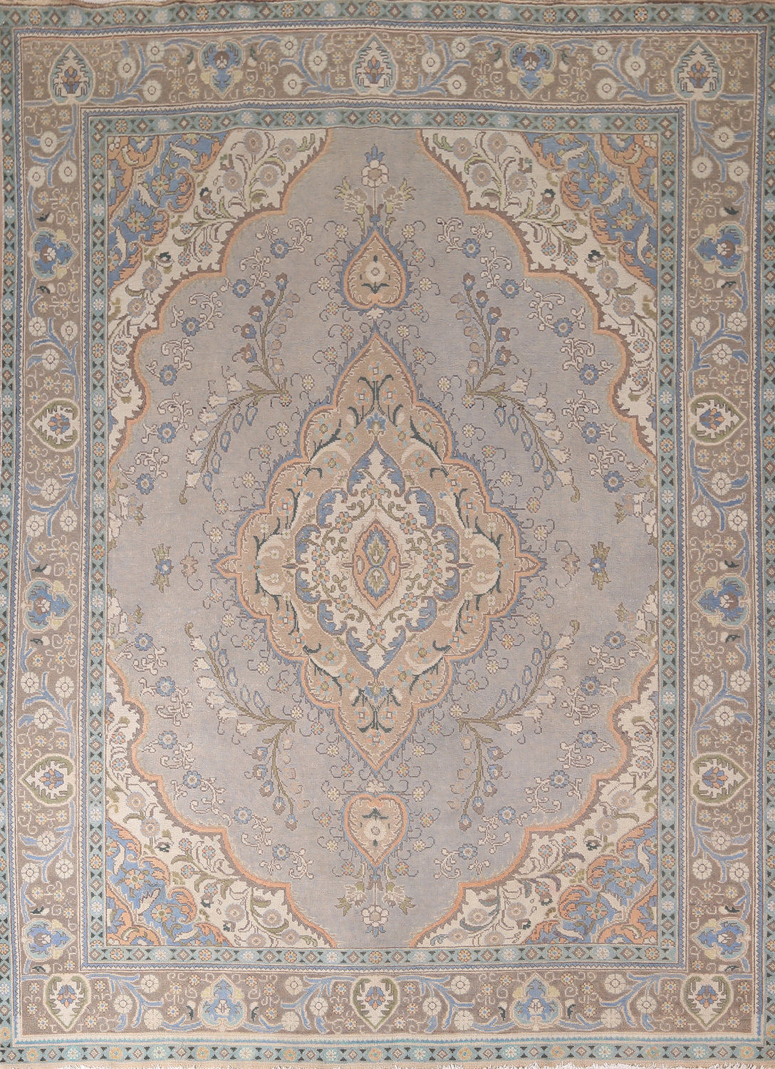 Handmade Gray Tabriz Persian Area Rug 8x11