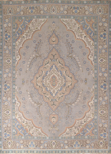 Handmade Gray Tabriz Persian Area Rug 8x11