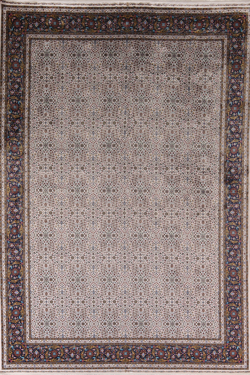 All-Over Turkish Floral Qum Living Room Rug 10x13