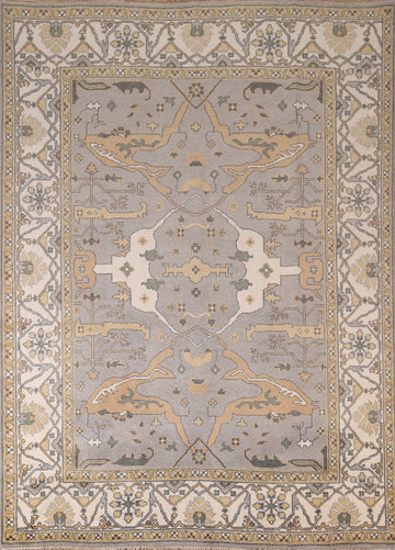 Handmade Gray Oushak Indian Area Rug 8x10