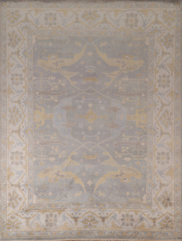 Gray Wool Oushak Indian Living Room Rug 8x10