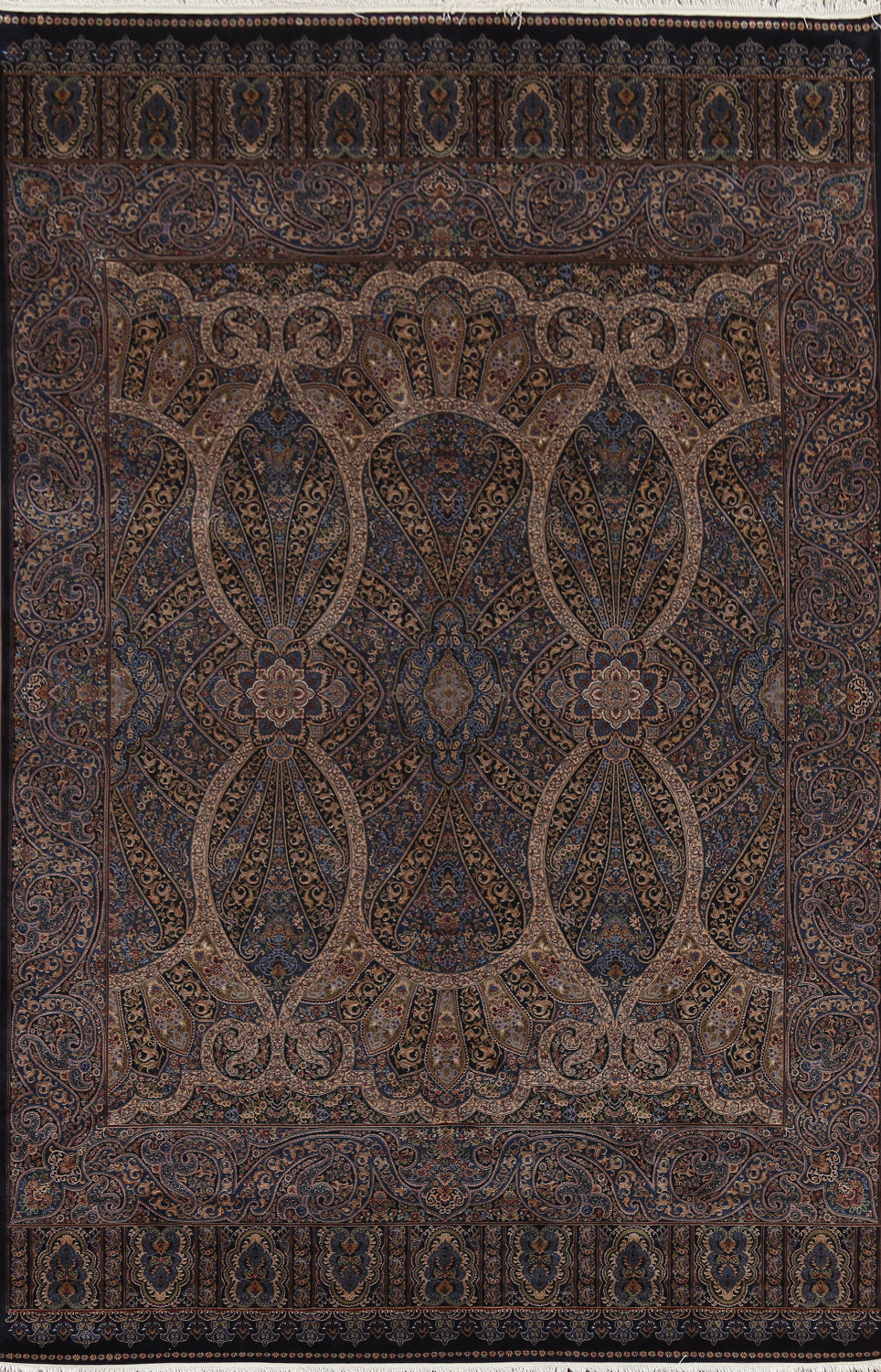 Victorian Style Blue Qum Traditional Area Rug 7x10