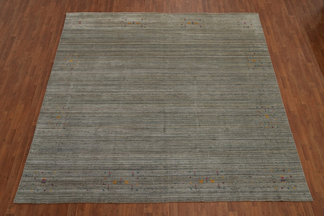 Handmade Indian Gabbeh Square Area Rug 10x10