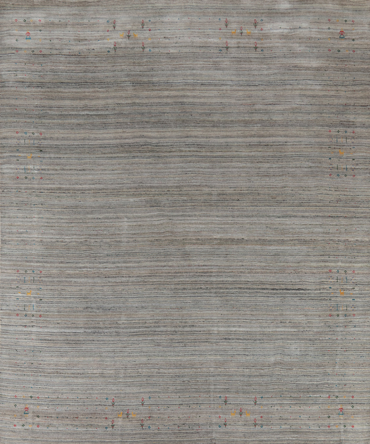 Wool Gabbeh Indian Square Area Rug 10x10