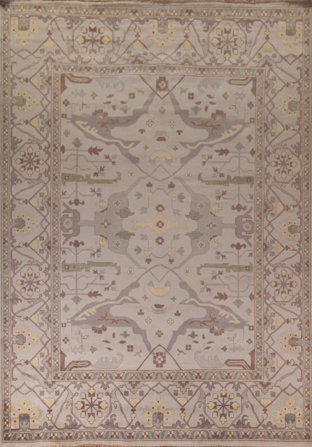 Earth Tone Wool Oushak Indian Large Rug 12x15