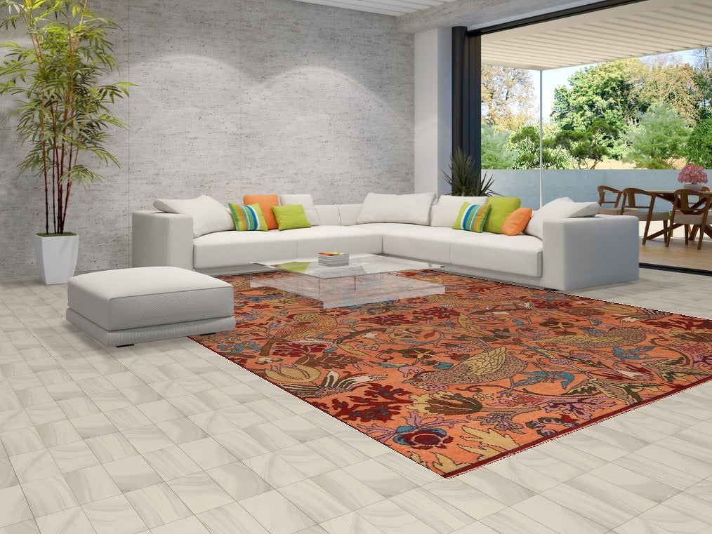 Animals Design Ziegler Indian Large Rug 10x14