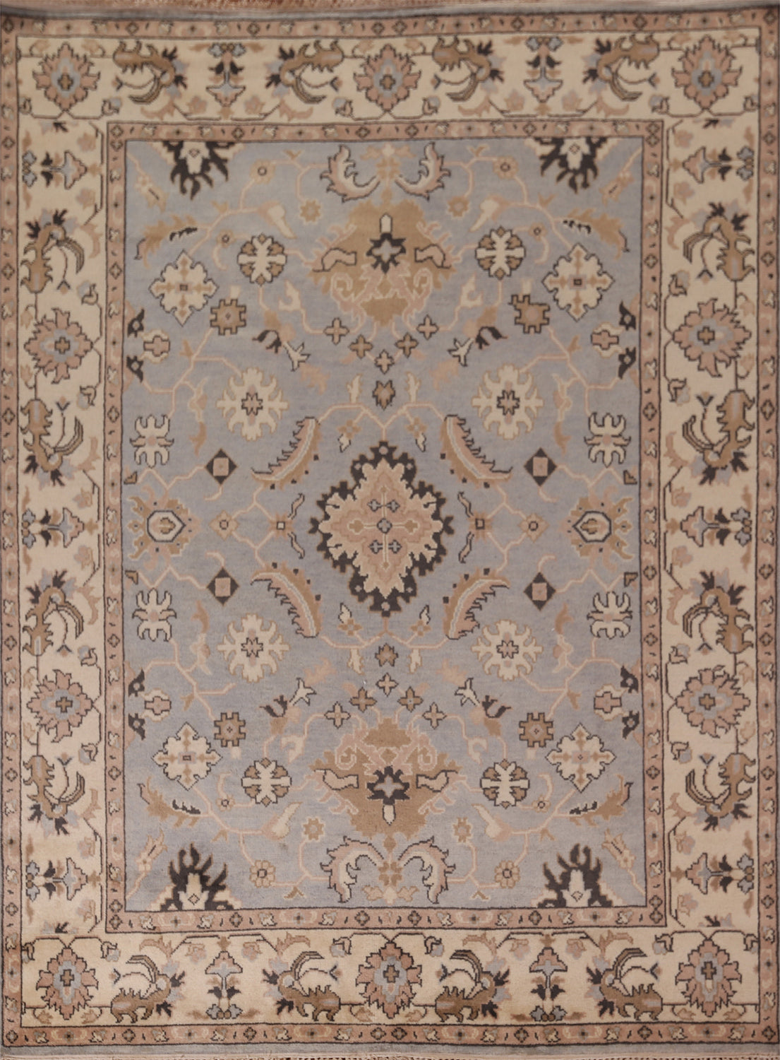 Handmade Gray Oushak Indian Area Rug 8x10