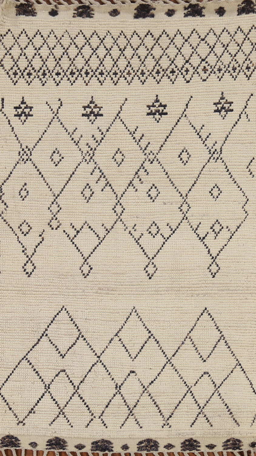 Trellis Wool Geometric Moroccan Oriental Rug 4x7