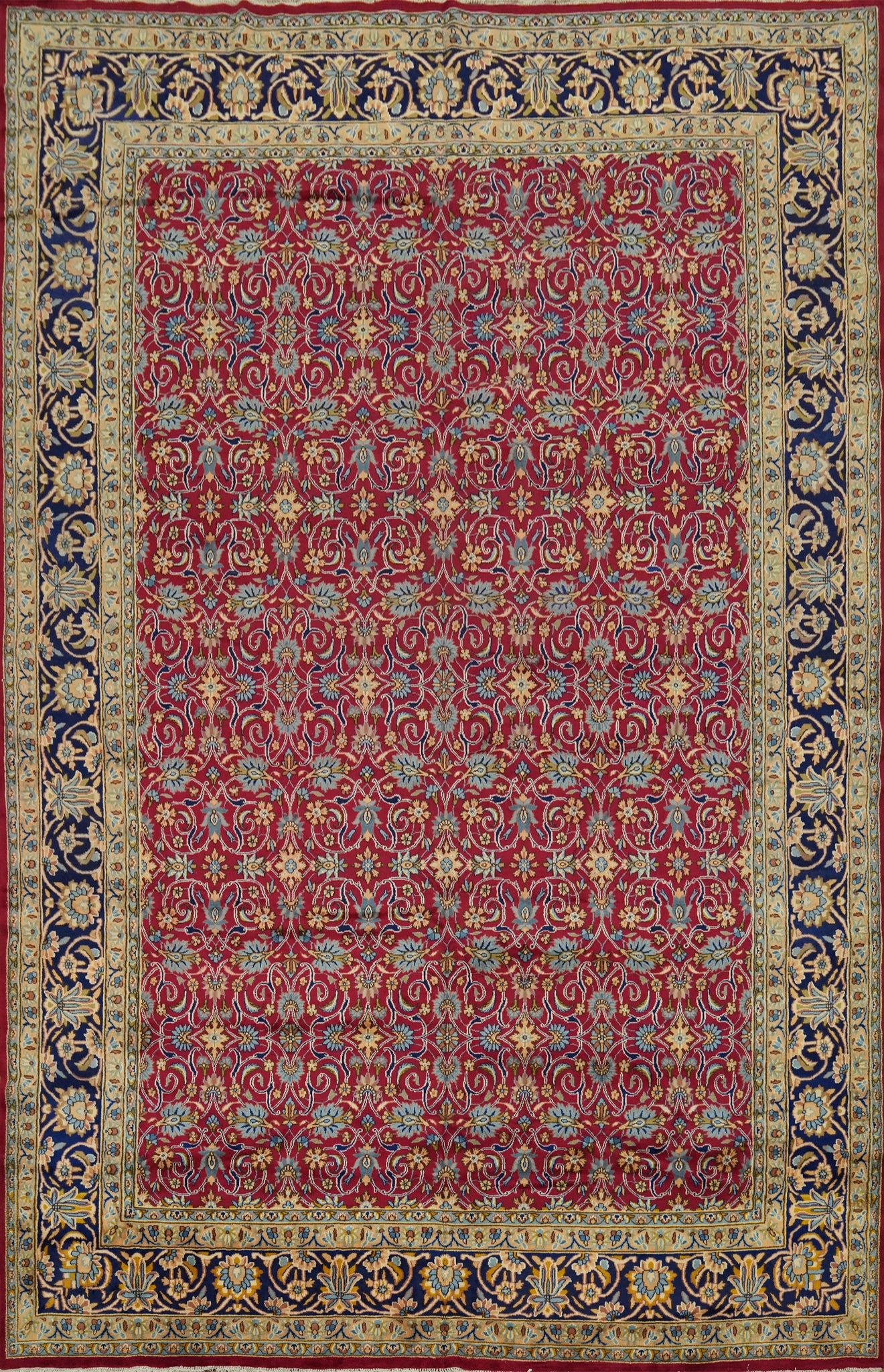 All-Over Floral Kerman Persian Large Rug 11x16