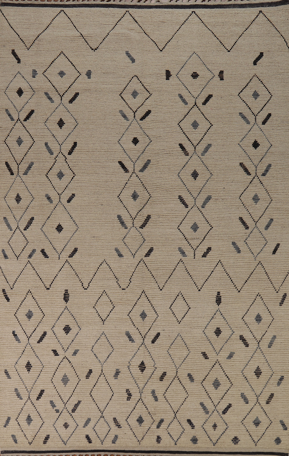 Trellis Wool Moroccan Oriental Area Rug 7x11