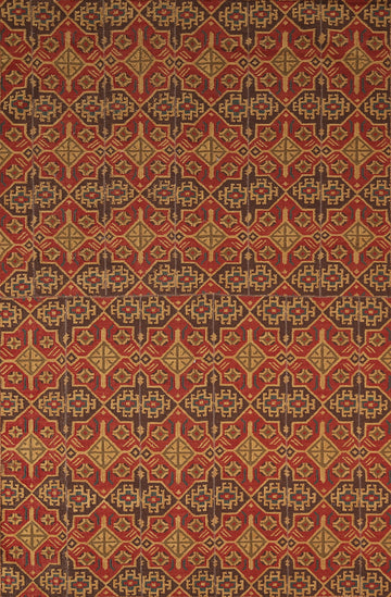 All-Over Geometric Kilim Indian Area Rug 6x9