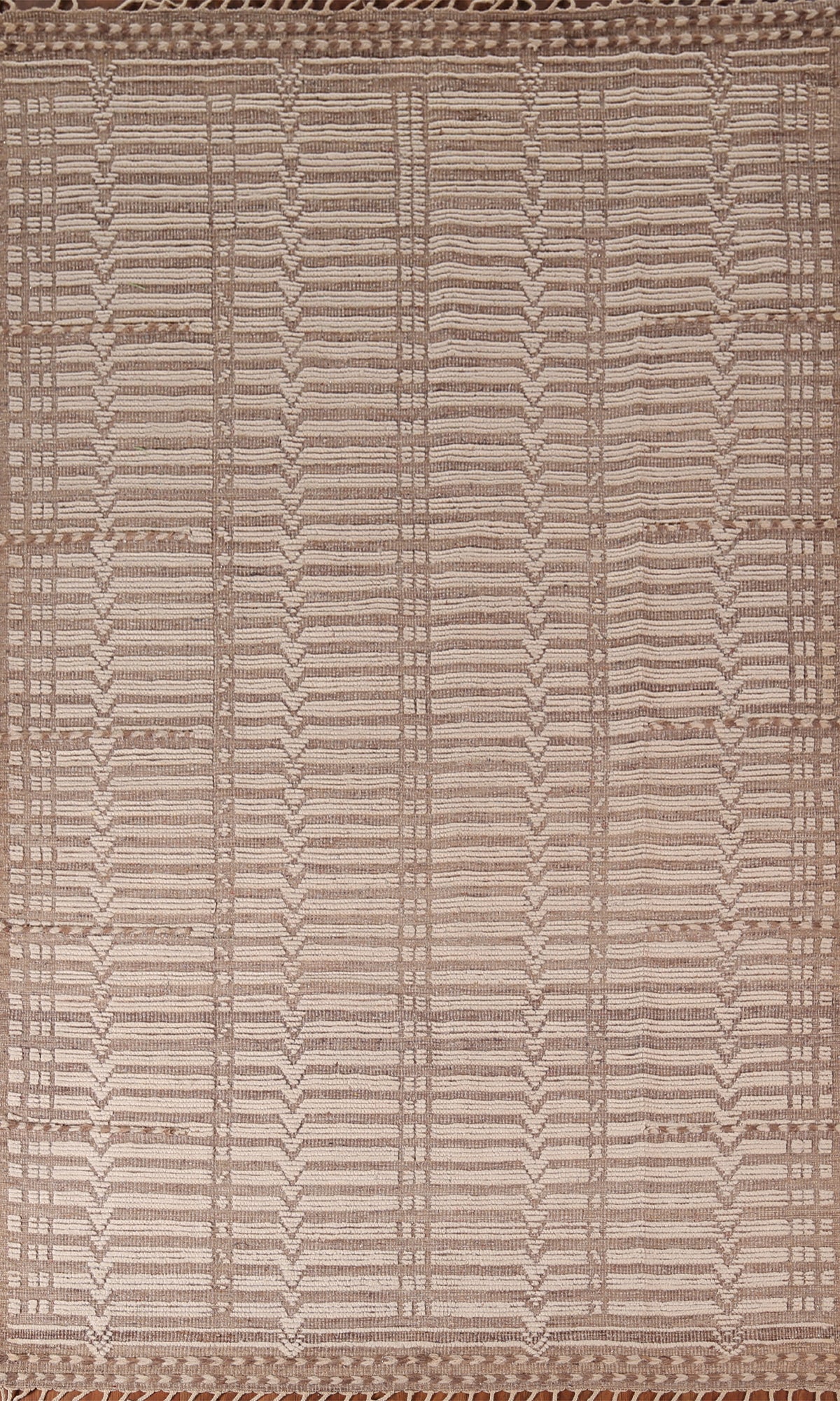 Striped Wool Moroccan Modern Area Rug 6x10